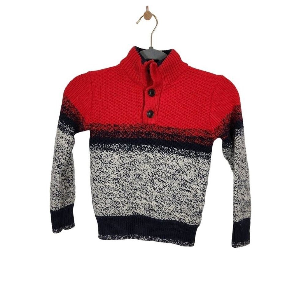 Gap‎ Kids Boys Pullover Colorblock Sweater in Red Size Small